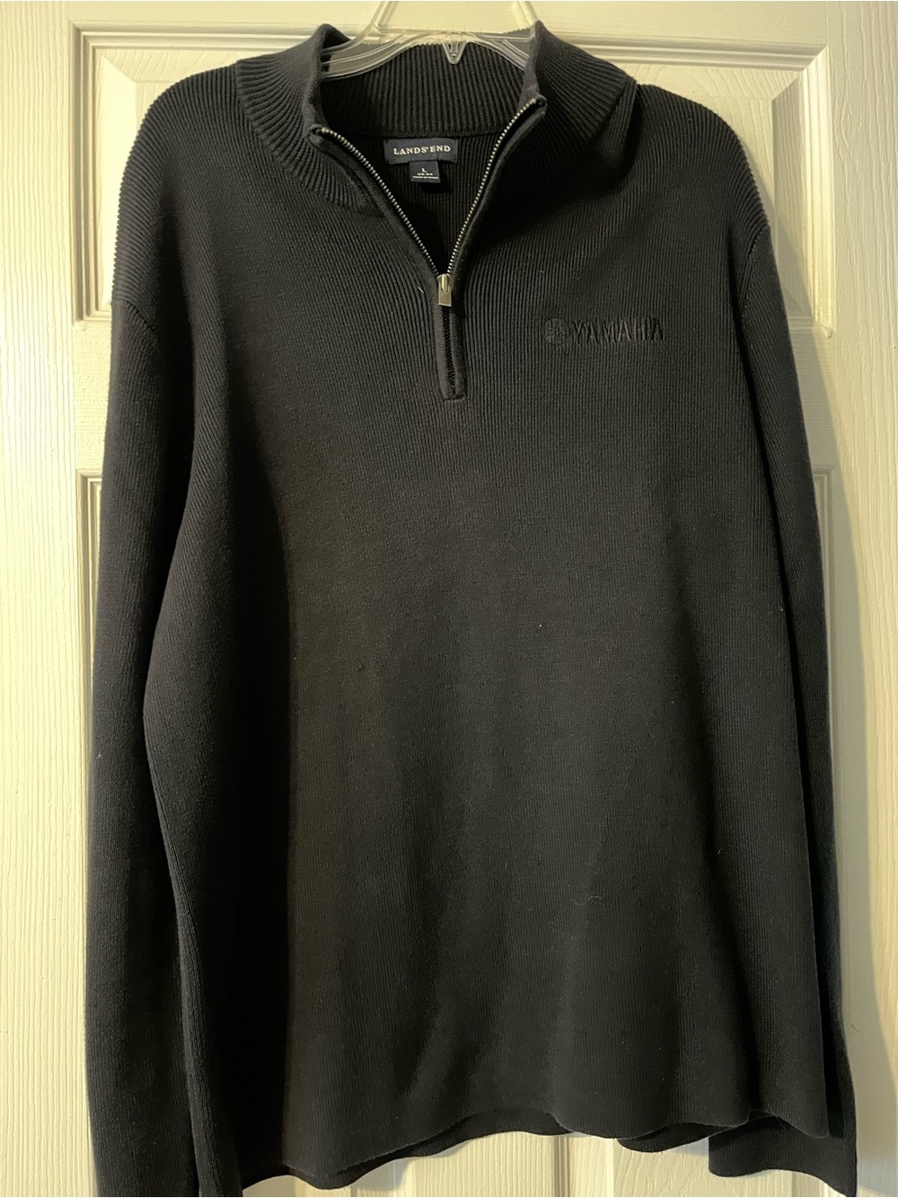 Lands' End Men’s Black Half-Zip Sweater